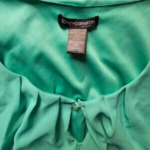Love Cameron Sleeveless Gauzy Colorblocked Casual Knee Length Dress Sz 2X